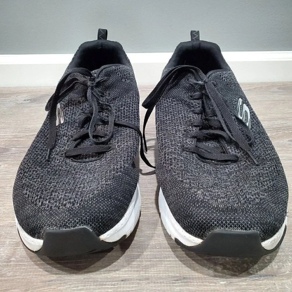 Skechers Mens Arch Fit Paradyme 232041 Black Running Shoes Sneakers Size 14